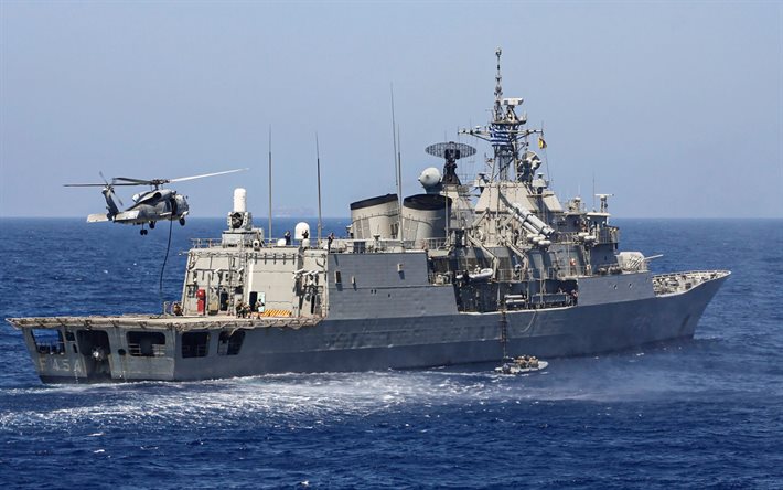 psara, f-454, nato, griechische marine, griechische fregatte psara, fregatte der hydra-klasse, griechisches kriegsschiff