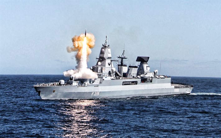Fragata alemana Sachsen, F219, Armada alemana, buque de guerra alem&#225;n, otan, fragata, lanzamiento de cohetes desde barco, F219 Sachsen