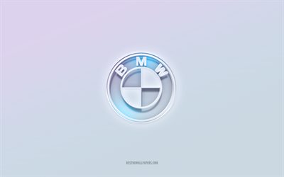 BMW logo, cut out 3d text, white background, BMW 3d logo, BMW emblem, BMW, embossed logo, BMW 3d emblem