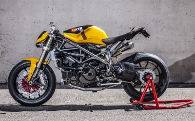 A Ducati 848 Personalizado Street Fighter, 4k, ajuste, 2018 motos, XTR Pepo, sportsbikes, Doud Maquina, sbk, Ducati