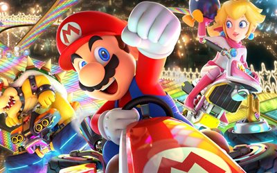 4k, Mario Kart 8 Deluxe, poster, 2018 games, Nintendo