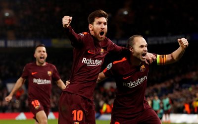 Andres Iniesta, Leo Messi, la joie, le FC Barcelone, La Liga, le Bar&#231;a, Lionel Messi, Iniesta, Barcelone, les stars du football, Messi