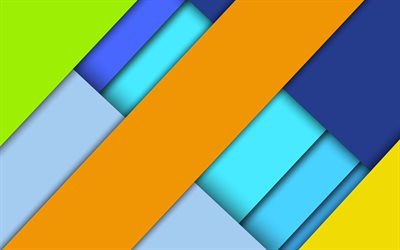 material design, android, multicolored abstraction, geometric background, colored rectangles