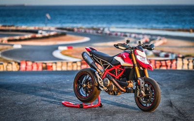 Ducati Hypermotard 950 SP, 4k, sportsbikes, 2019 cyklar, raceway, nya Hypermotard, inst&#228;llda t&#229;g, italienska motorcyklar, Ducati