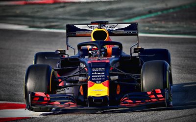 Pierre Gasly, 4k, Red Bull RB15, raceway, 2019 F1 cars, Formula 1, Aston Martin Red Bull Racing, F1 2019, new RB15, F1, Red Bull Racing 2019, F1 cars, Red Bull Racing-Honda