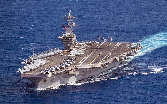 USSオドアルーズベルト, 輩出-71, 航空母艦, ニミッツ-クラス, 原子力航空母艦, 米海軍, 米国, ダネルダグラス-FA-18ホーネット