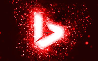 logotipo rojo de bing, 4k, luces de ne&#243;n rojas, creativo, fondo abstracto rojo, logotipo de bing, sistema de b&#250;squeda, bing