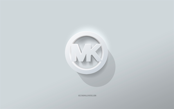 Michael Kors logo, white background, Michael Kors 3d logo, 3d art, Michael Kors, 3d Michael Kors emblem