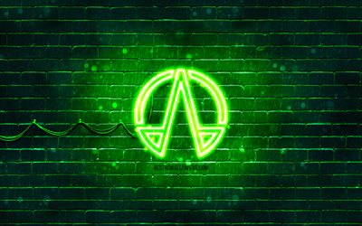 logo verde the expanse, 4k, muro di mattoni verde, logo the expanse, serie tv, logo neon the expanse, the expanse