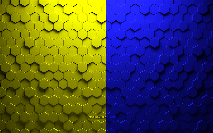 drapeau de mod&#232;ne, art en nid d abeille, drapeau des hexagones de mod&#232;ne, art des hexagones 3d de mod&#232;ne