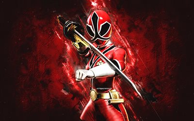 lauren shiba, power rangers, sfondo pietra rossa, power rangers super samurai, personaggi power rangers