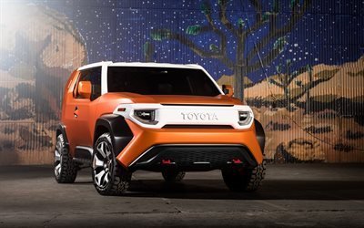 Toyota FT-4X Concept, 2017, SUV, New cars, orange Toyota, Japanese cars, Toyota