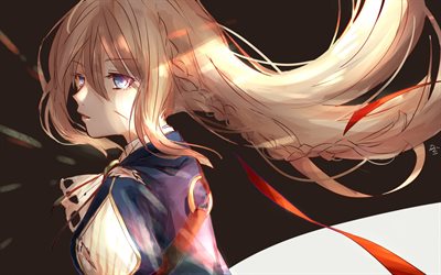 Violet Evergarden, novel, Japanese manga, main character, female anime characters
