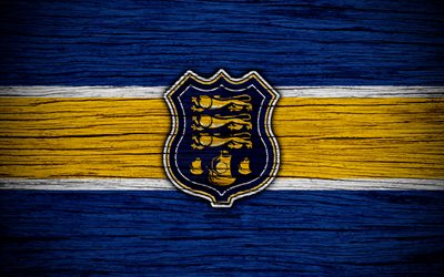 Waterford FC, 4k, Ireland Premier Division, soccer, Ireland, football club, Irish Premier League, Waterford, IPD, wooden texture, FC Waterford