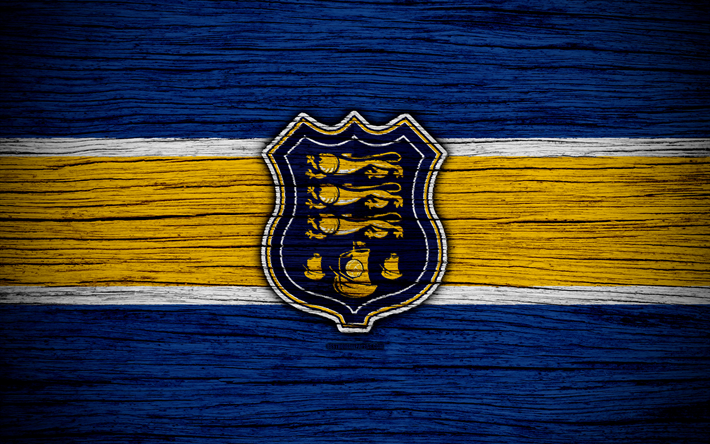 Waterford FC, 4k, Ireland Premier Division, soccer, Ireland, football club, Irish Premier League, Waterford, IPD, wooden texture, FC Waterford