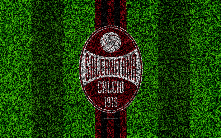 Download Wallpapers Us Salernitana 1919 4k Football Lawn Italian Football Club Logo Brown Black Lines Grass Texture Serie B Salerno Italy Football Salernitana Fc For Desktop Free Pictures For Desktop Free