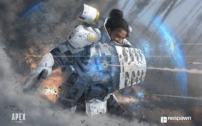 Apex Legends, Gibraltar, Shielded Fortress, creative art, portrait, characters, promotional materials, Apex Legends characters