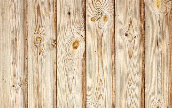 planches de bois marron clair, 4k, planches de bois verticales, cl&#244;ture en bois, texture en bois marron clair, planches de bois, textures en bois, fonds en bois