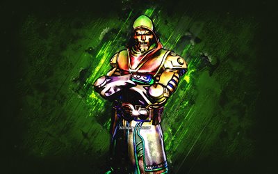 Fortnite Holo Foil Doctor Doom Skin, Fortnite, main characters, зеленые stone background, Holo Foil Doctor Doom, Fortnite skins, Holo Foil Doctor Doom Skin, Holo Foil Doctor Doom Fortnite, Fortnite characters