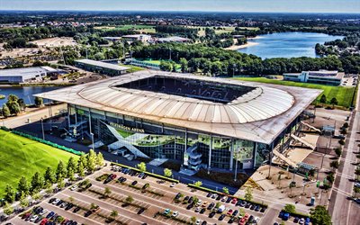 VfL Wolfsburg Arena, Volkswagen Arena, saksalainen jalkapallostadion, Wolfsburg FC -stadion, VfL-Stadion, Saksa, Bundesliga Stadionit, HDR