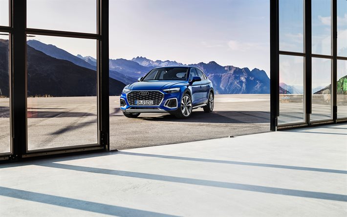 4k, Audi Q5 Sportback, crossover coupe, 2021 cars, luxury cars, 2021 Audi Q5 Sportback, german cars, Audi