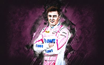 Artem Markelov, Formula 2, Russian racing driver, portrait, pink stone background, FIA Formula 2 Championship, HWA Team, race