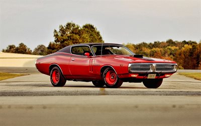 La Dodge charger, voitures r&#233;tro, 1971 voitures, muscle cars, 1971 Dodge charger, voitures am&#233;ricaines, Dodge