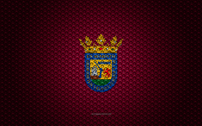 Lipun Alava, 4k, creative art, metalli mesh rakenne, Alava lippu, kansallinen symboli, maakunnissa Espanja, Alava, Espanja, Euroopassa