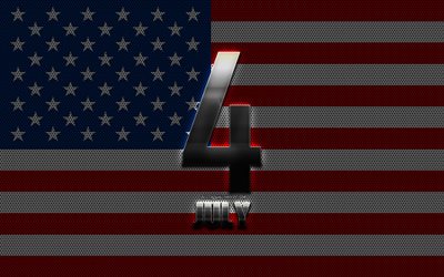 Independence Day, 4 juli, Amerikansk grunge flagga, kreativ konst, amerikansk nationell helgdag, USA, Fj&#228;rde juli, Usa, Flagga USA