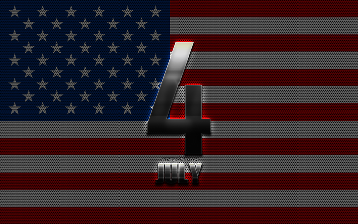 Dia Da Independ&#234;ncia, 4 de julho, Americana de grunge bandeira, arte criativa, feriado nacional americano, EUA, Quatro de julho, Estados Unidos, Bandeira dos EUA