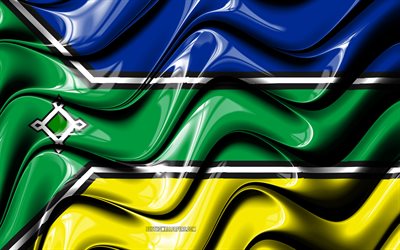 Amap&#225; bandeira, 4k, Estados do Brasil, distritos administrativos, Bandeira do Amap&#225;, Arte 3D, Amap&#225;, estados brasileiros, Amap&#225; 3D bandeira, Brasil, Am&#233;rica Do Sul