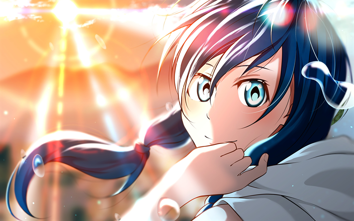 Hina Amano, 4k, la luz brillante del sol, a la Intemperie Con Ustedes, manga de Makoto Shinkai, Amano Hina