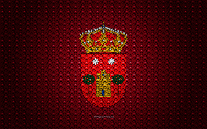 Bandiera di Albacete, 4k, creativo, arte, rete metallica texture, Albacete, bandiera, nazionale, simbolo, province di Spagna, Spagna, Europa