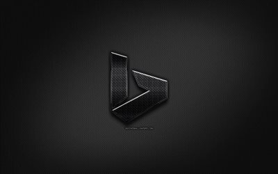 Bing svart logo, kreativa, metalln&#228;t bakgrund, Bing logotyp, varum&#228;rken, Bing