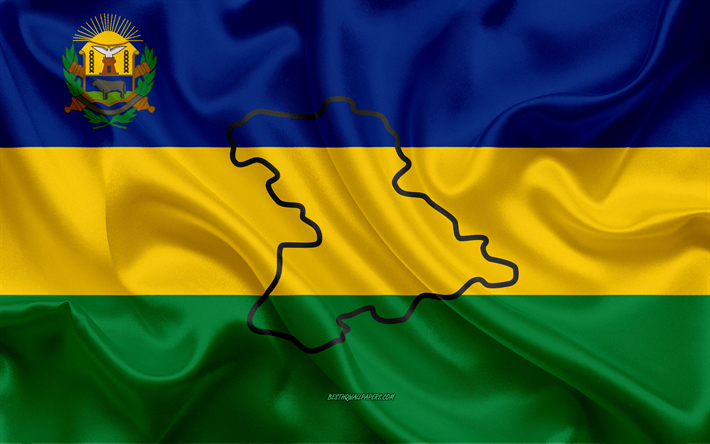 La Bandiera dello Stato di Anzoategui, 4k, e la bandiera di seta, con lo Stato Venezuelano, Anzoategui, seta, texture, Venezuela, sociali, membri del Venezuela