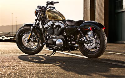 Harley-Davidson Sportster, XL1200X, Quarante-Huit, cool moto, vue de c&#244;t&#233;, american motos, Harley-Davidson