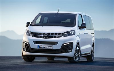 4k, Opel Zafira Life, parking, 2019 cars, minivans, 2019 Opel Zafira, german cars, new Zafira, Opel