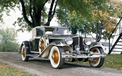 الحبل L29, 1929, السيارات الرجعية, السيارات القديمة, ريترو الأسود كوبيه, السيارات الأمريكية, الحبل السيارات