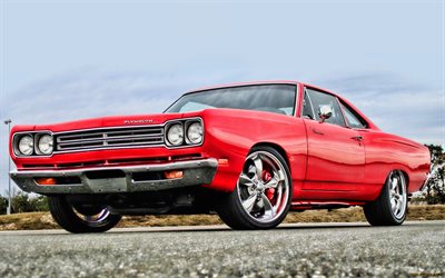 Plymouth Road Runner, muscle cars, 1969 cars, tuning, retro cars, 1969 Plymouth Road Runner, american cars, Plymouth