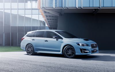 Subaru Levorg, 4k, vagnar, 2019 bilar, japanska bilar, bl&#229; Levorg, 2019 Subaru Levorg, Subaru