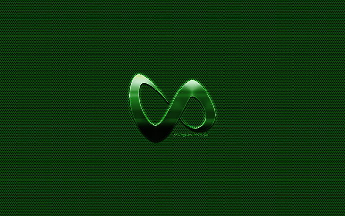 DJ Serpent logo, vert, logo en m&#233;tal, vert m&#233;tal mesh, art cr&#233;atif, DJ Serpent, embl&#232;me, marques