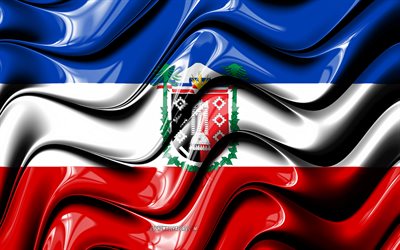Araucania drapeau, 4k, R&#233;gions du Chili, circonscriptions administratives, le Drapeau de l&#39;Araucanie, art 3D, Araucania R&#233;gion, le chilien r&#233;gions, Araucania 3D drapeau, Chili, Am&#233;rique du Sud