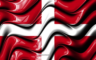Como Flag, 4k, Cities of Italy, Europe, Flag of Como, 3D art, Como, Italian cities, Como 3D flag, Italy