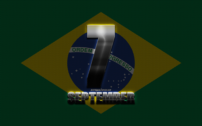 Brazil Independence Day, September 7, Brazilian flag, creative art, Brazilian national holiday, Brazil