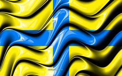 Parma Flag, 4k, Cities of Italy, Europe, Flag of Parma, 3D art, Parma, Italian cities, Parma 3D flag, Italy