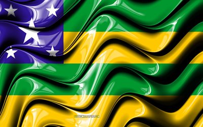 Sergipe flag, 4k, States of Brazil, administrative districts, Flag of Sergipe, 3D art, Sergipe, brazilian states, Sergipe 3D flag, Brazil, South America