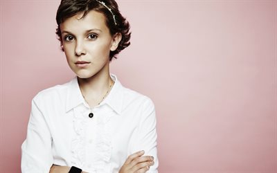 4k, Millie Bobby Brown, 2018, Hollywood, photoshoot, american actress