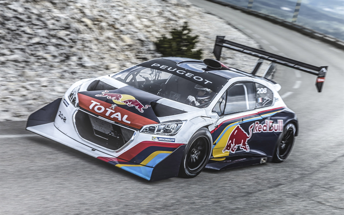 Peugeot 208 T16, tuning, voitures de sport, de la nouvelle 208, R5 voiture de rallye, Peugeot