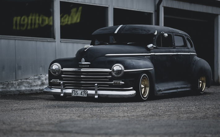 Plymouth Special Deluxe, tuning, 1947 cars, stance, retro cars, Plymouth