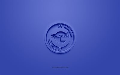 Guadalupe FC, logotipo 3D criativo, fundo azul, Liga FPD, emblema 3D, clube de futebol da Costa Rica, San Jose, Costa Rica, futebol, logotipo 3D do Guadalupe FC